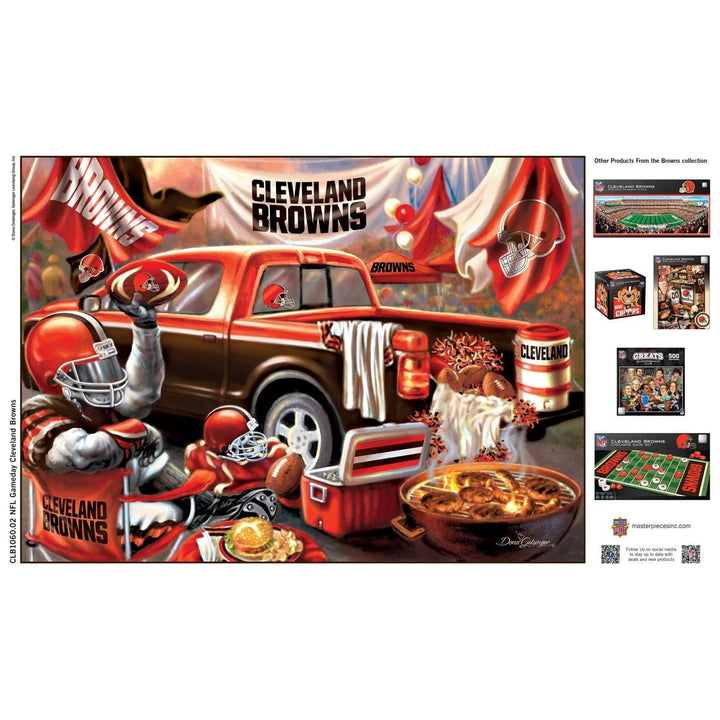 Cleveland Browns 1000 Piece Jigsaw Puzzle NFL 19.25 x 26.75 Eco-Friendly Image 4