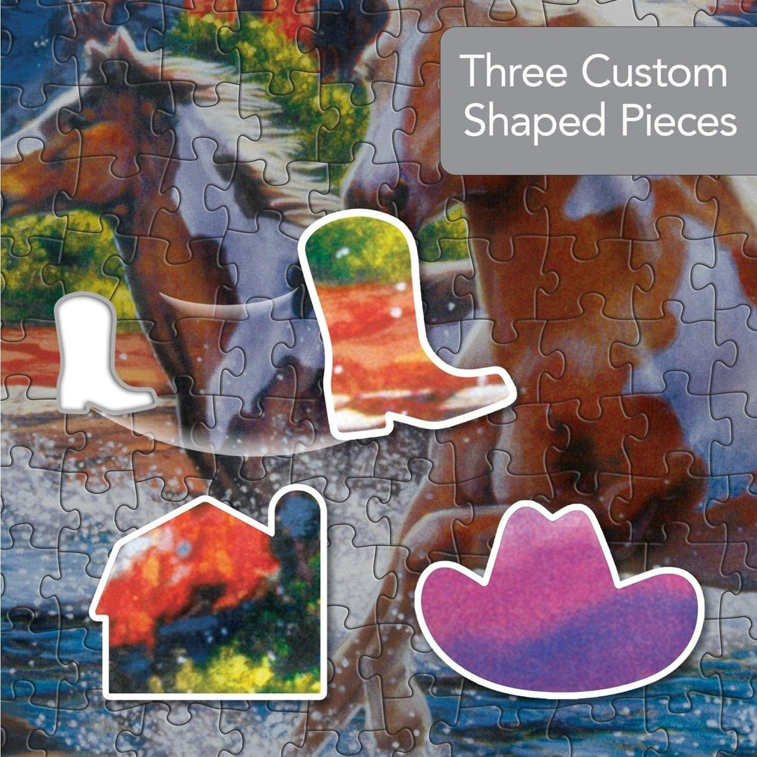 Contours Sedona Spirit 1000 Piece Wild Horse Shaped Jigsaw Puzzle Eco-Friendly Image 4