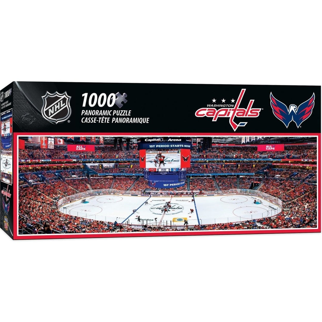 Washington Capitals 1000 Piece Panoramic Jigsaw Puzzle 13x39 Recycled Material Image 1