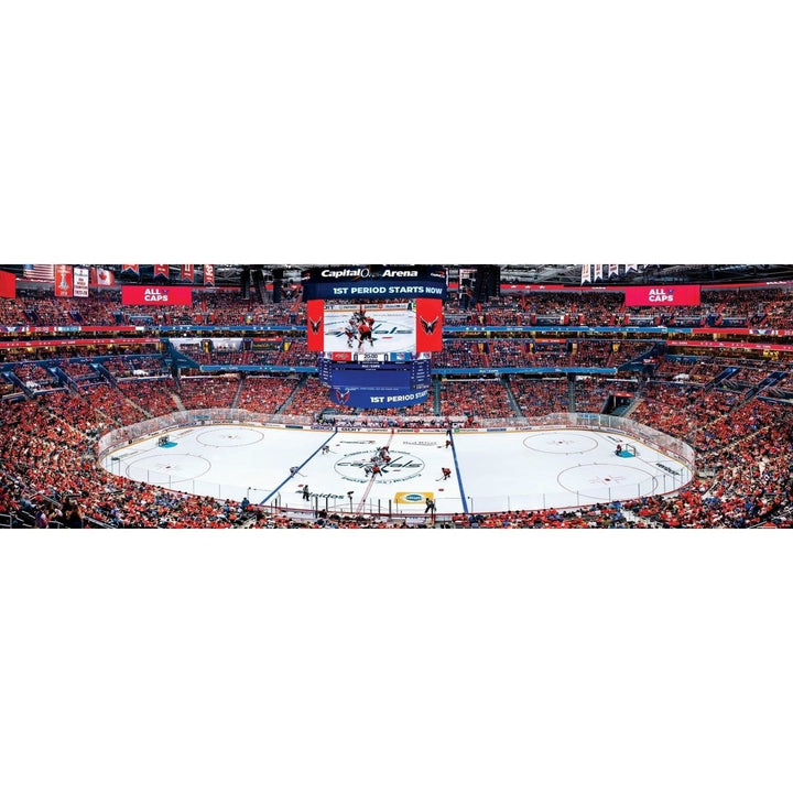 Washington Capitals 1000 Piece Panoramic Jigsaw Puzzle 13x39 Recycled Material Image 2