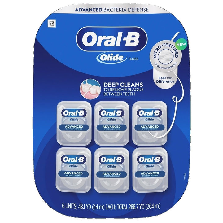 Oral-B Glide Floss Advanced Bacterial Defense 6 Count Image 1