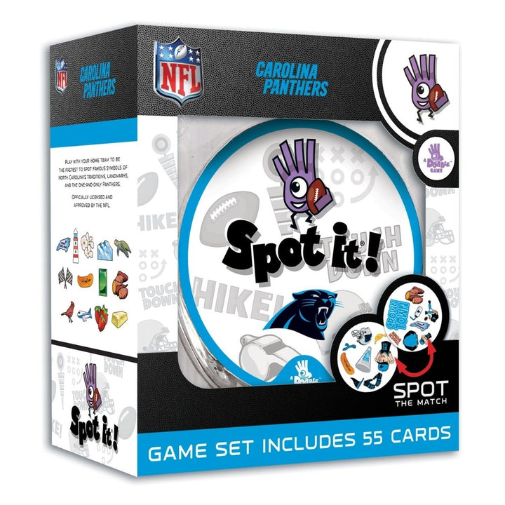 Carolina Panthers Spot It Card Game NFL Edition Fun Family Mini Games 7+ Image 1