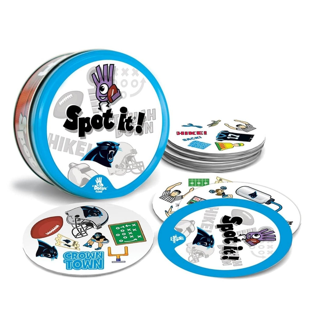 Carolina Panthers Spot It Card Game NFL Edition Fun Family Mini Games 7+ Image 2