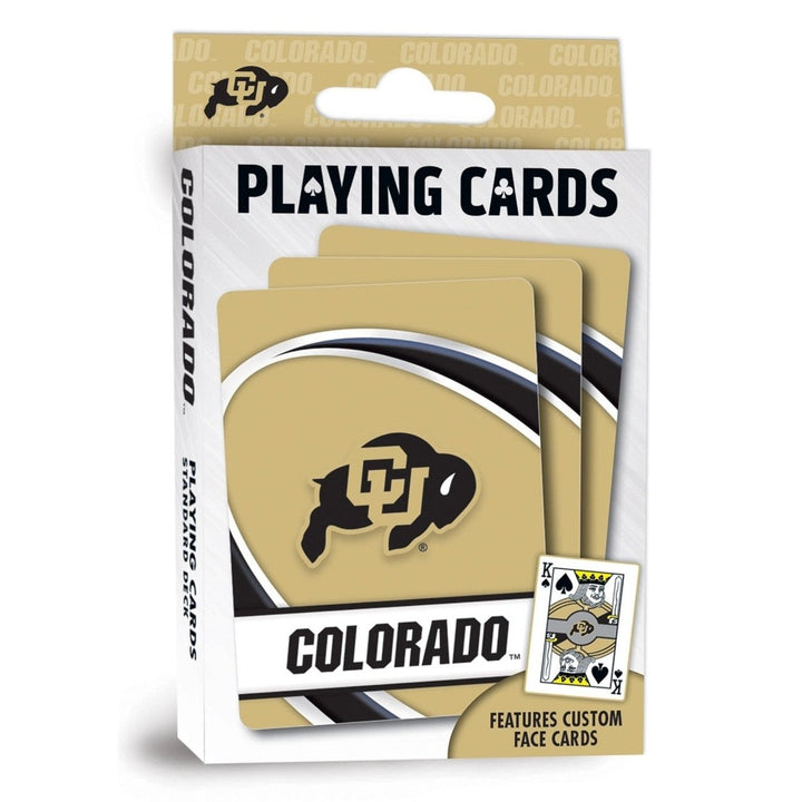 Colorado Buffaloes Playing Cards 54 Card Deck NCAA Team Logo Design Officially Licensed Image 1