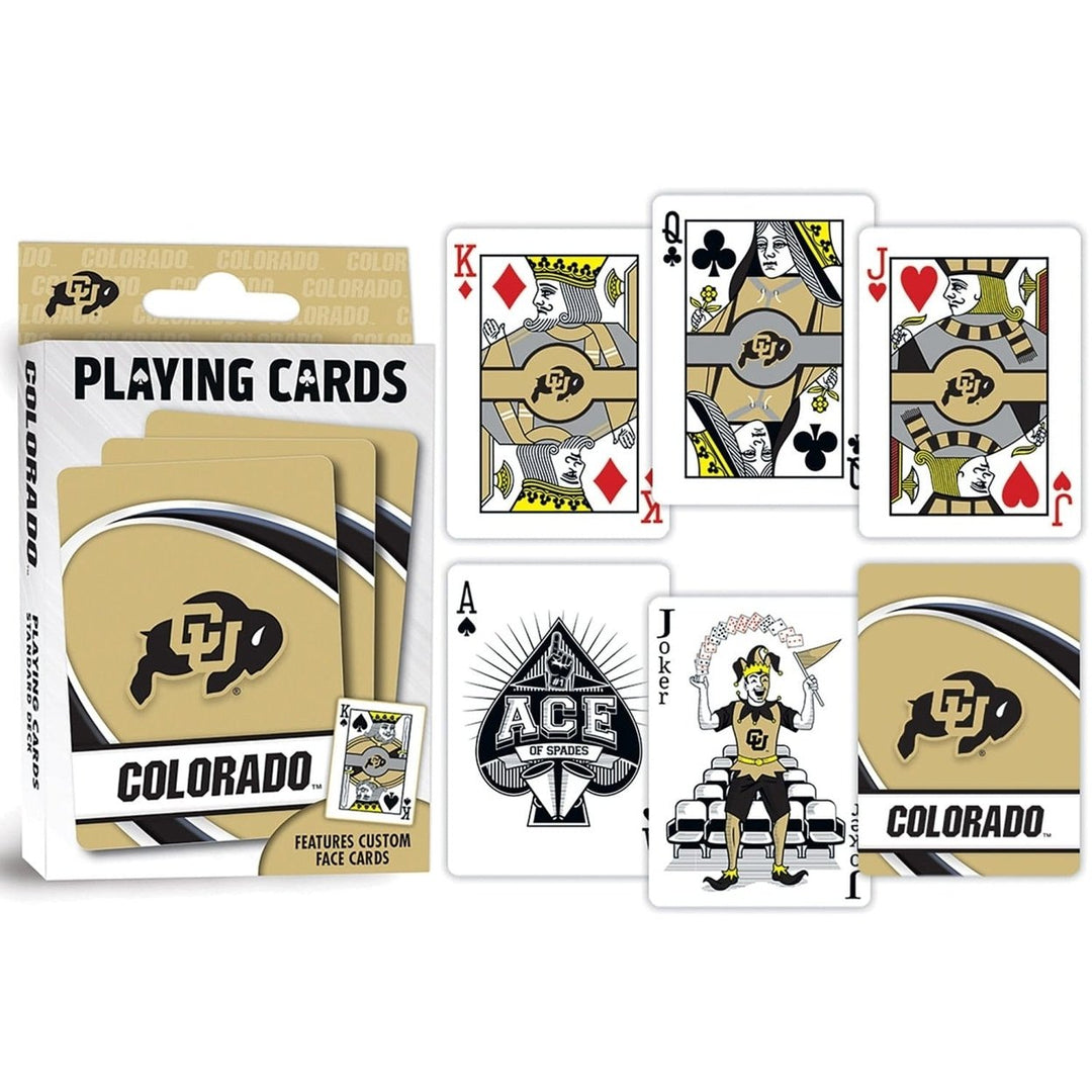 Colorado Buffaloes Playing Cards 54 Card Deck NCAA Team Logo Design Officially Licensed Image 3