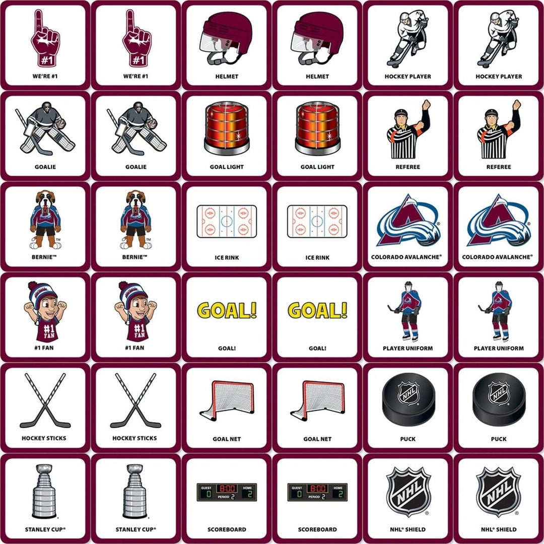 Colorado Avalanche Matching Game Image 2