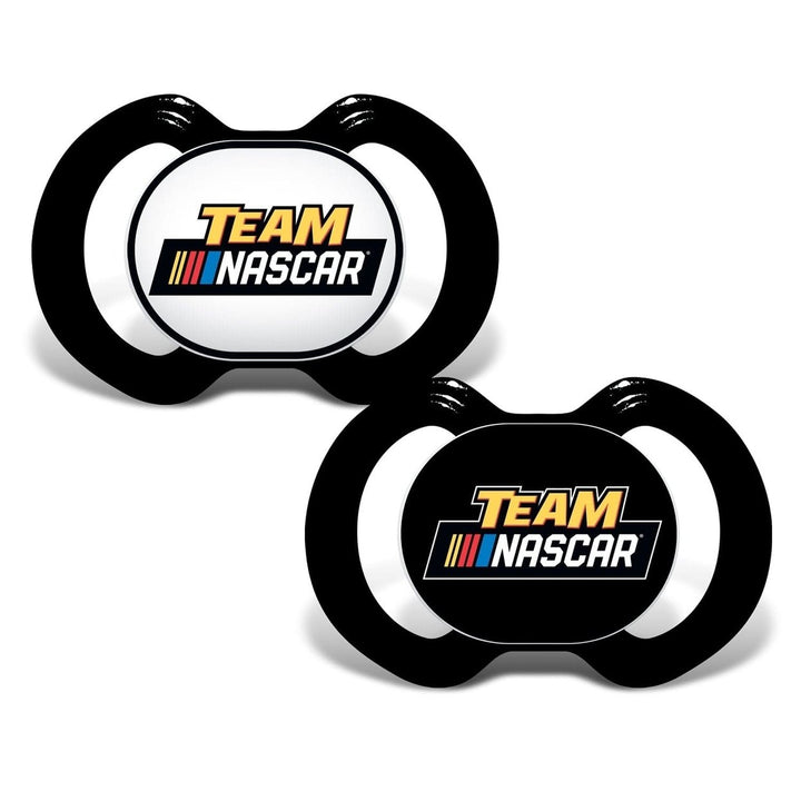 NASCAR Pacifier 2-Pack BPA-Free Orthodontic Silicone Infant Soother 3+ Months Image 1