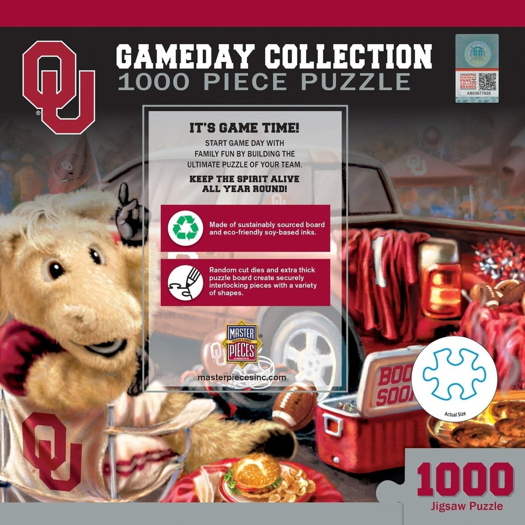 Oklahoma Sooners 1000 Piece Jigsaw Puzzle MasterPieces Eco-Friendly 19.25"x26.75" Image 3