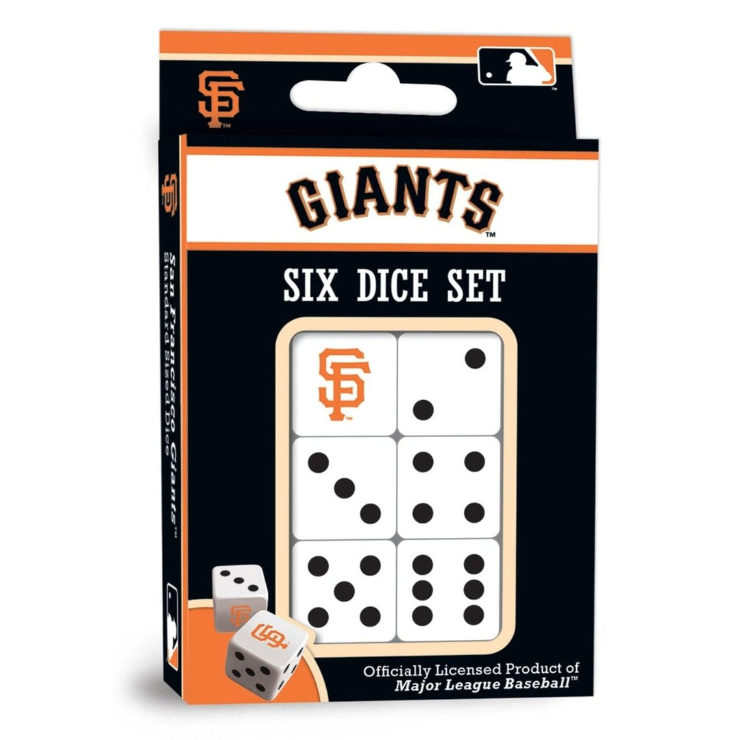 San Francisco Giants Dice Set 6-Piece D6 Gaming Dice Team Logo 16mm Official Image 1