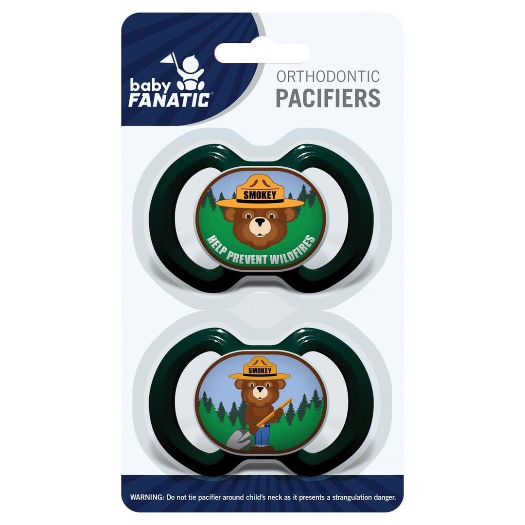 Smokey Bear Pacifier 2-Pack Orthodontic Silicone BPA-Free Infant Soothe Image 3