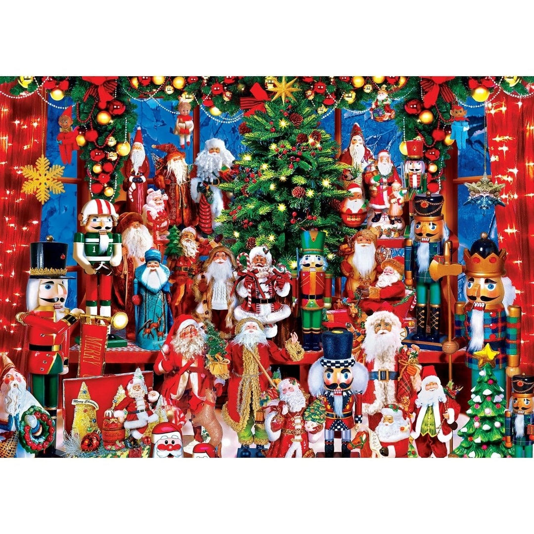 MasterPieces Holiday Glitter Jigsaw Puzzle 500pc Nutcrackers Santas 15x21 Image 2