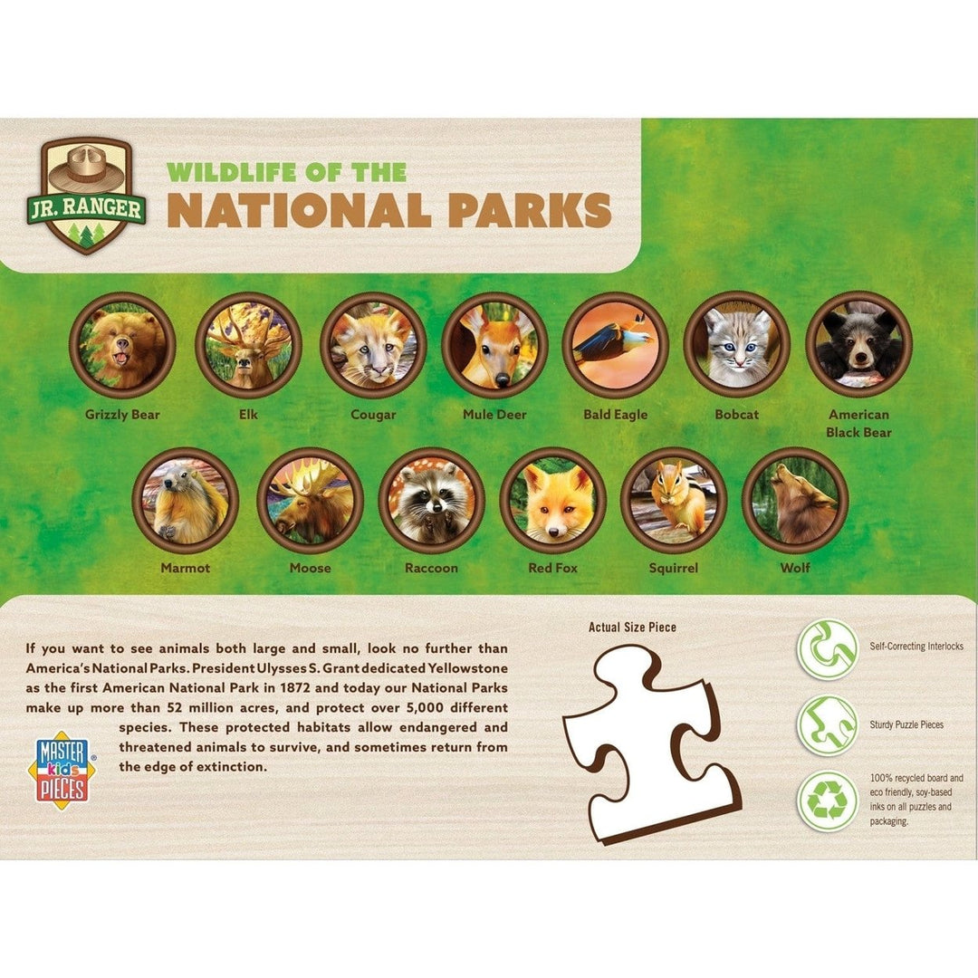 Wildlife of the National Parks 100 Piece Jigsaw Puzzle 19x14 inches for Ages 6+ Image 4