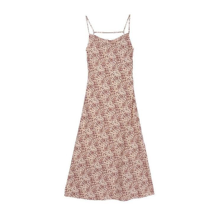 Leopard cami dress with chain trim Image 9