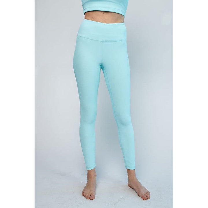 Nylon Rib Yoga Leggings Image 10