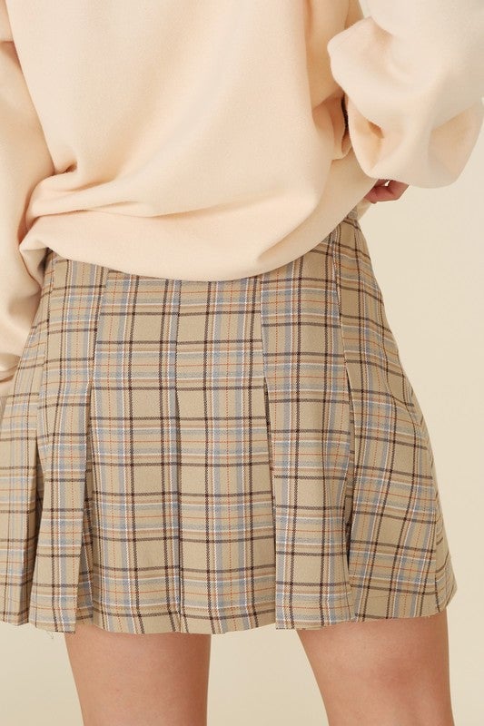 Plaid pleated mini skirt Image 2