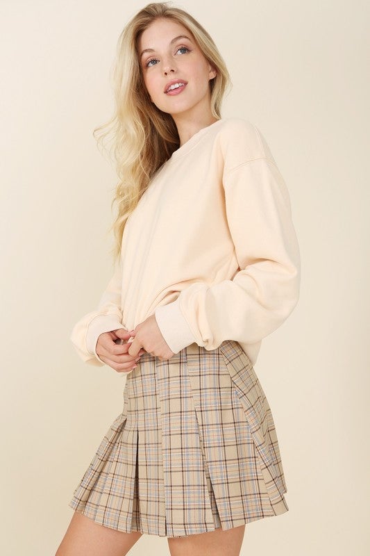 Plaid pleated mini skirt Image 3