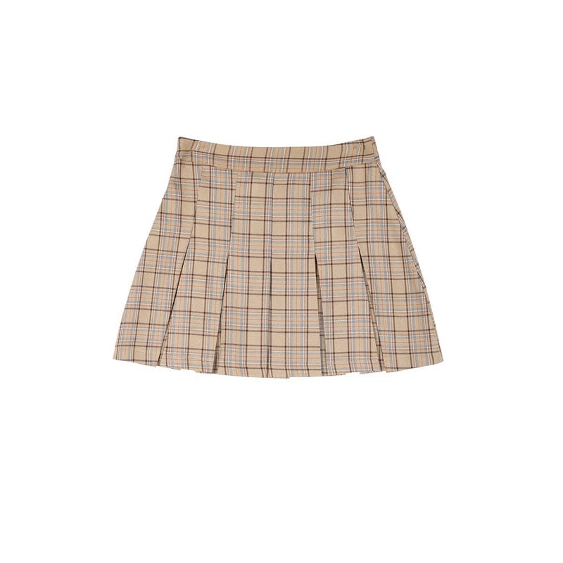 Plaid pleated mini skirt Image 10