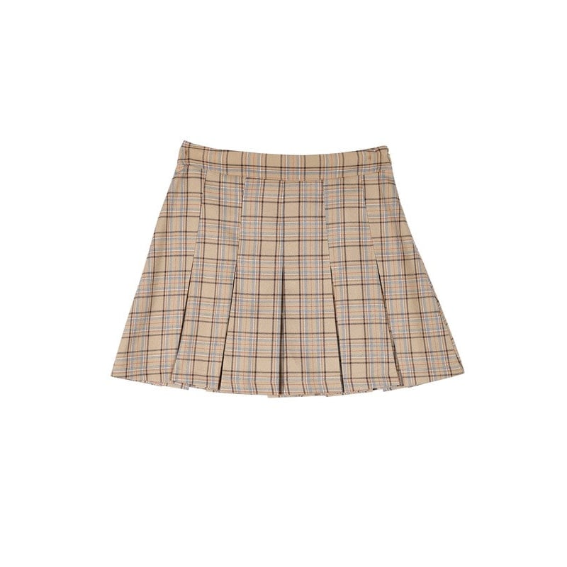 Plaid pleated mini skirt Image 11