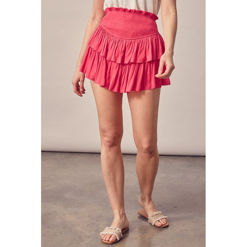 Smocking Skirt with Shorts Image 4