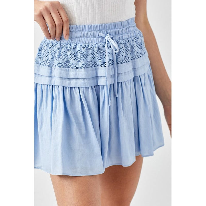 Trim Lace with Folded Detail Skirt Image 1