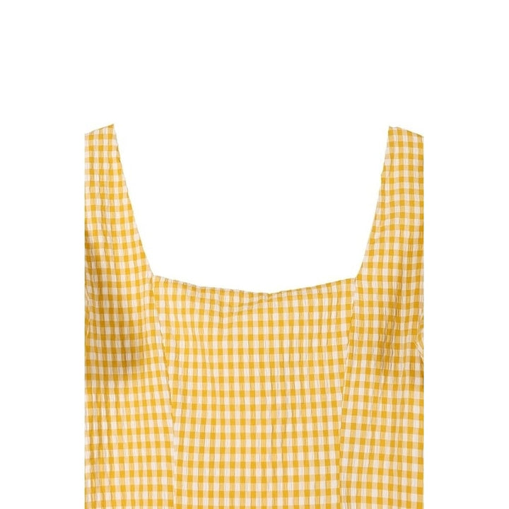 SS back strap dress - gingham Image 8