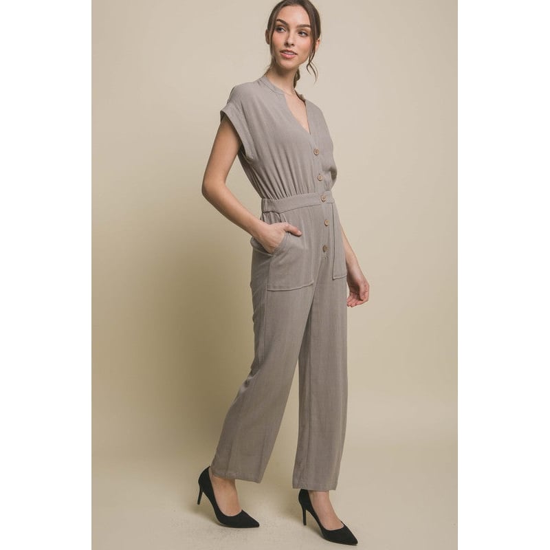 V-Neck Pocketed Jumpsuit Image 6