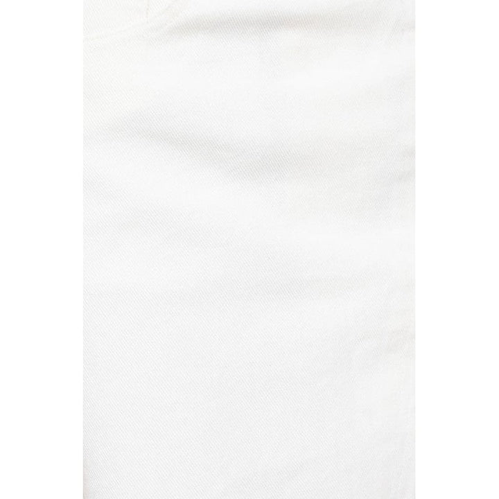 White Denim Mini Skirt Image 6