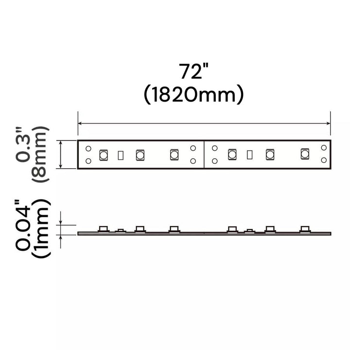 72inch Blue LED Interior Light Strip 12V Dimmable Tape Light for RV Kitchen Ceiling Image 9