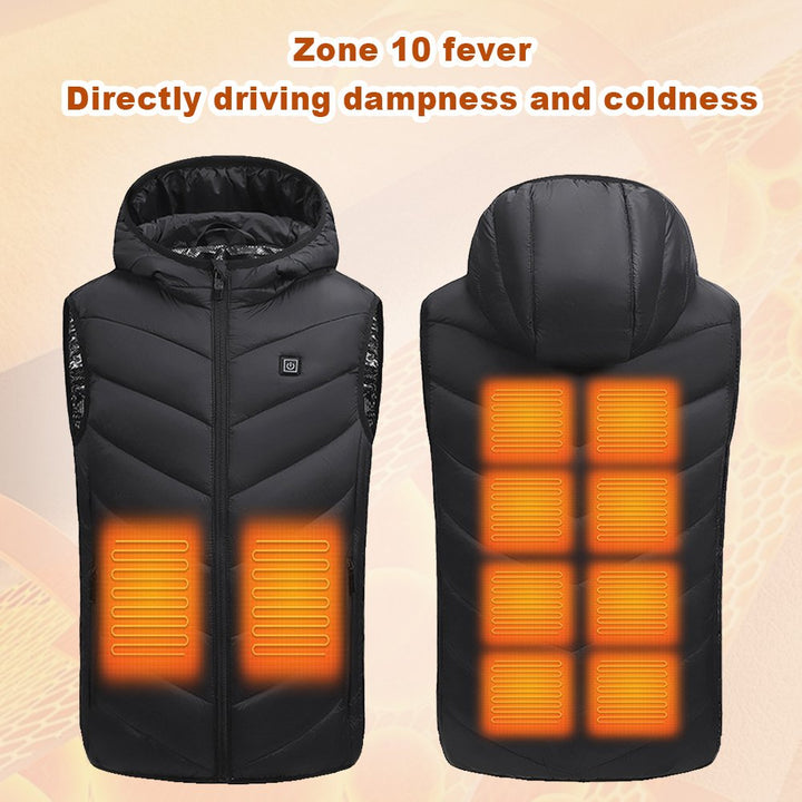 10 Zones Electric Heated Jackets USB Heating Vest for Kids Boys Girls Image 3