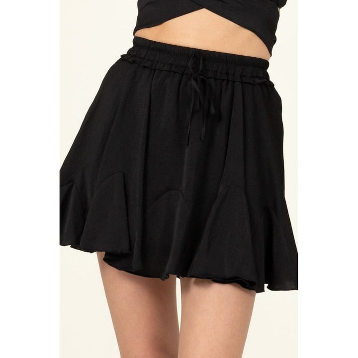 Not Your Girl Drawstring Ruffled Mini Skirt Image 2