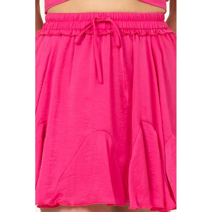 Not Your Girl Drawstring Ruffled Mini Skirt Image 7