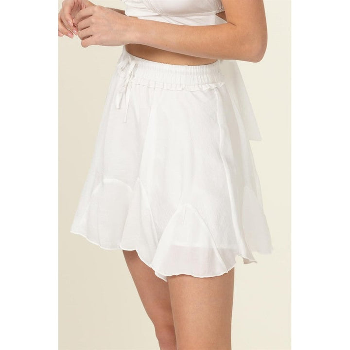 Not Your Girl Drawstring Ruffled Mini Skirt Image 8