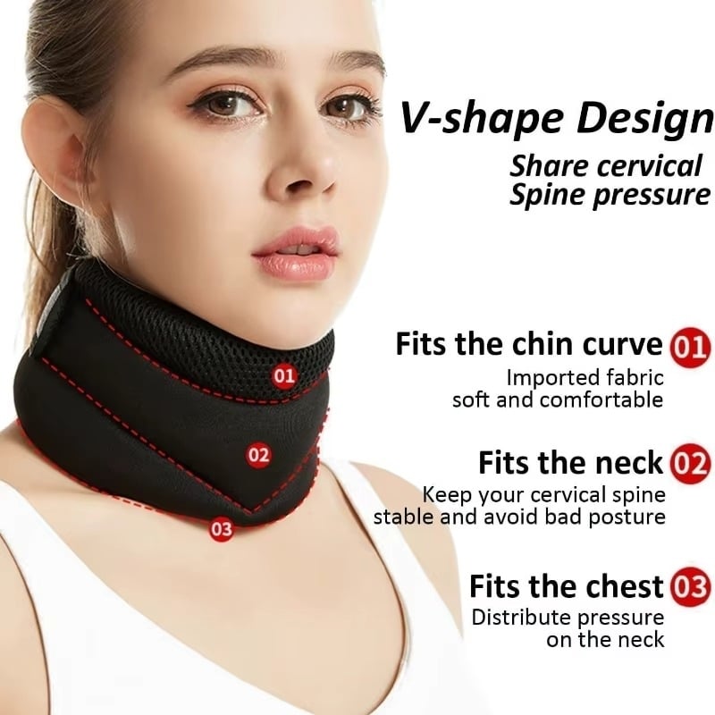 Neck Support Cervical Brace Adjustable Cervical Collar Soft Durable Foam Image 2