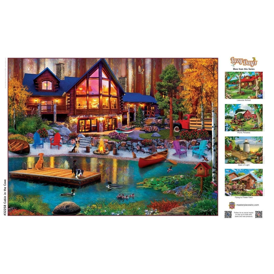 MasterPieces Lazy Days Cabin in the Cove 750 Piece Jigsaw Puzzle 18x24 inches Image 4