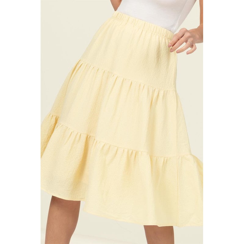 Call It a Day Tiered Midi Skirt Image 1