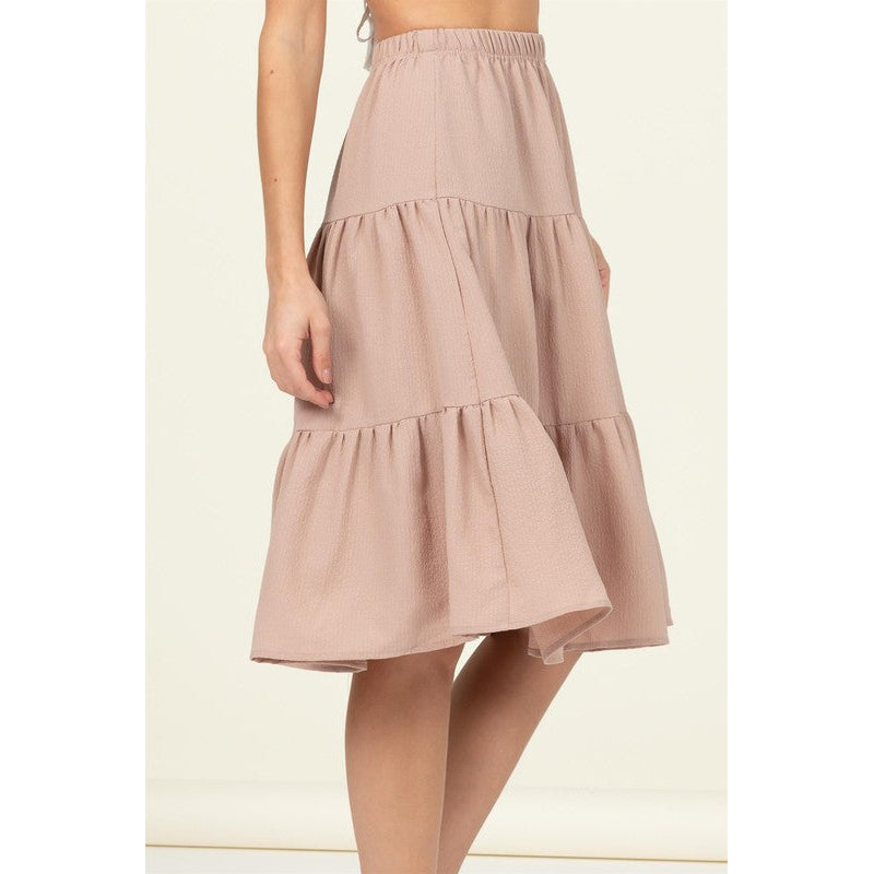 Call It a Day Tiered Midi Skirt Image 7