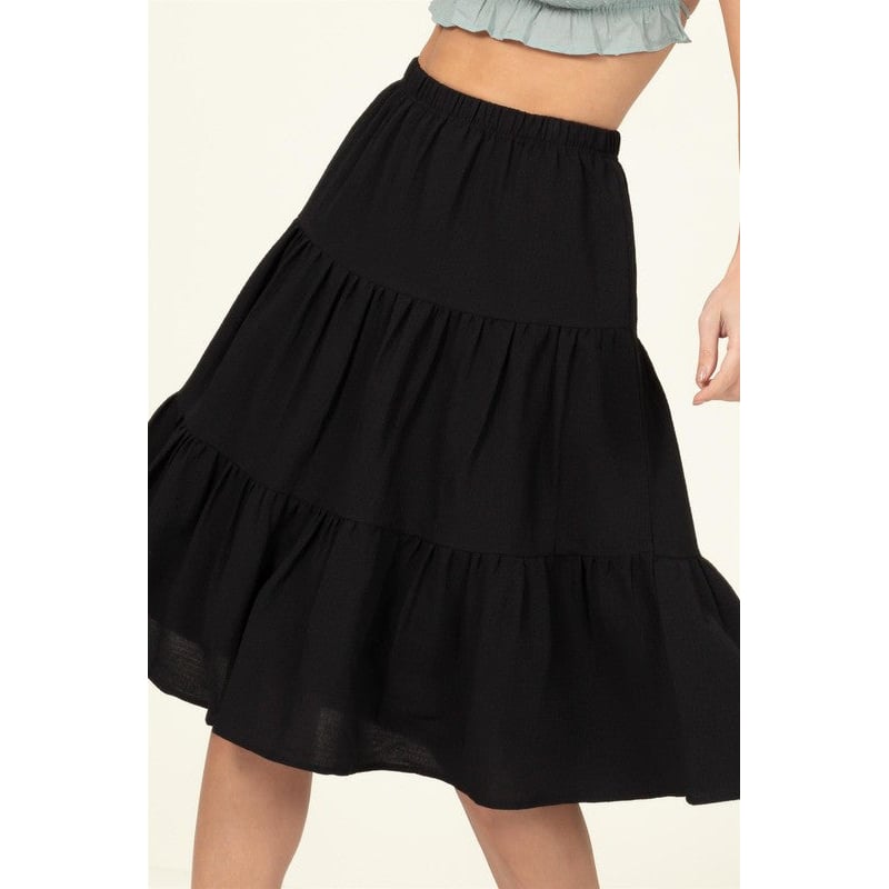 Call It a Day Tiered Midi Skirt Image 8