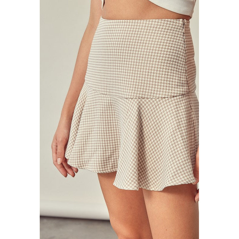 Checkered A-Line Skort Image 8