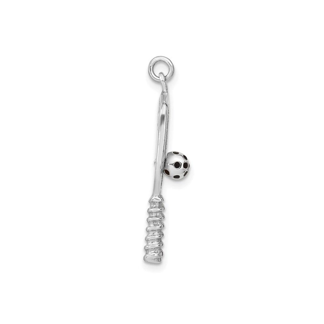 Sterling Silver Pickleball Paddle and Ball Charm Pendant with Chain Image 4