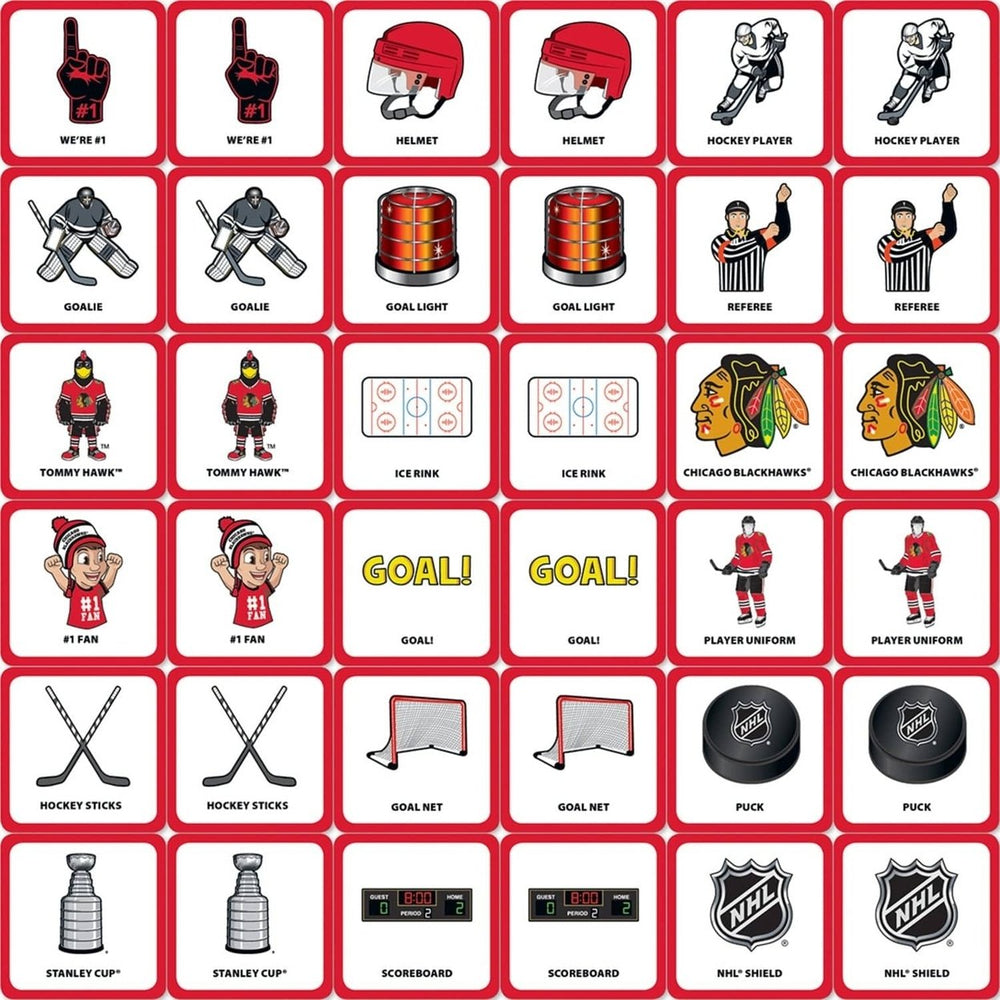 Chicago Blackhawks Matching Game Family Fun Card Game for All Ages 18 Pairs Image 2