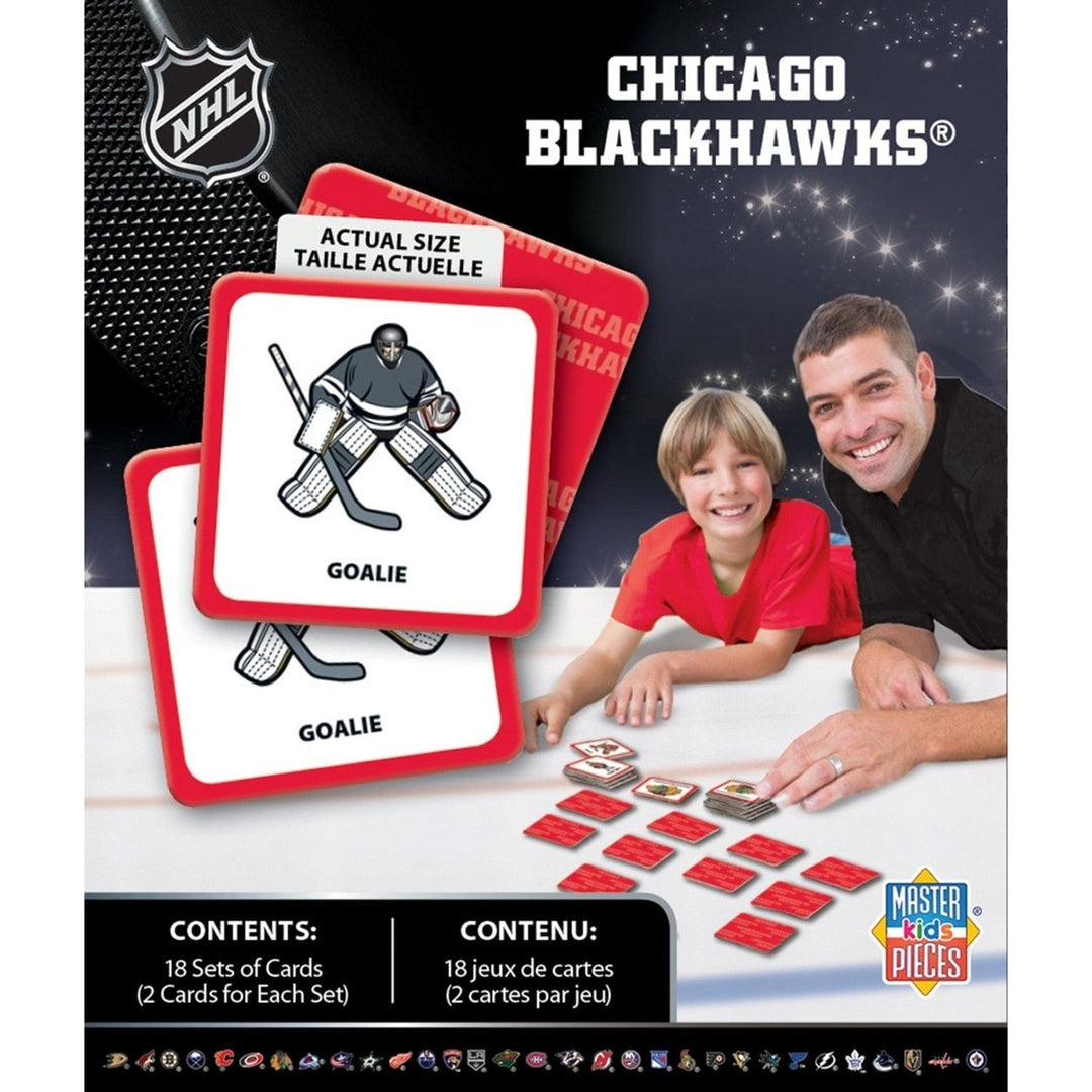 Chicago Blackhawks Matching Game Family Fun Card Game for All Ages 18 Pairs Image 3