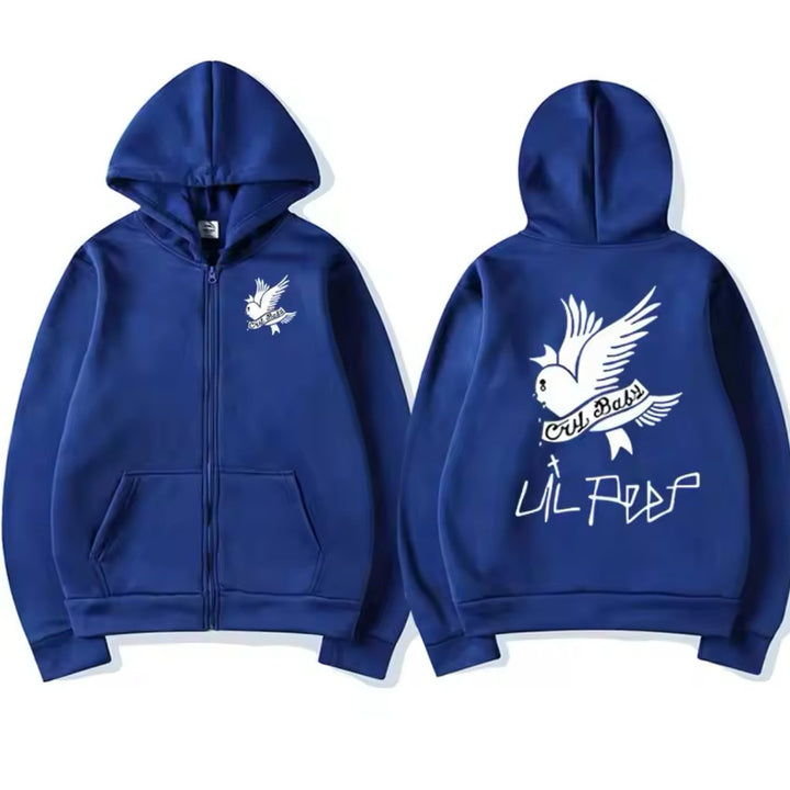 LIL PEEP ICONIC ZIP-UP GRAPHIC HOODIE Image 3