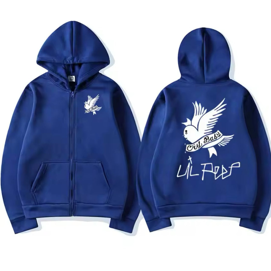 LIL PEEP ICONIC ZIP-UP GRAPHIC HOODIE Image 1