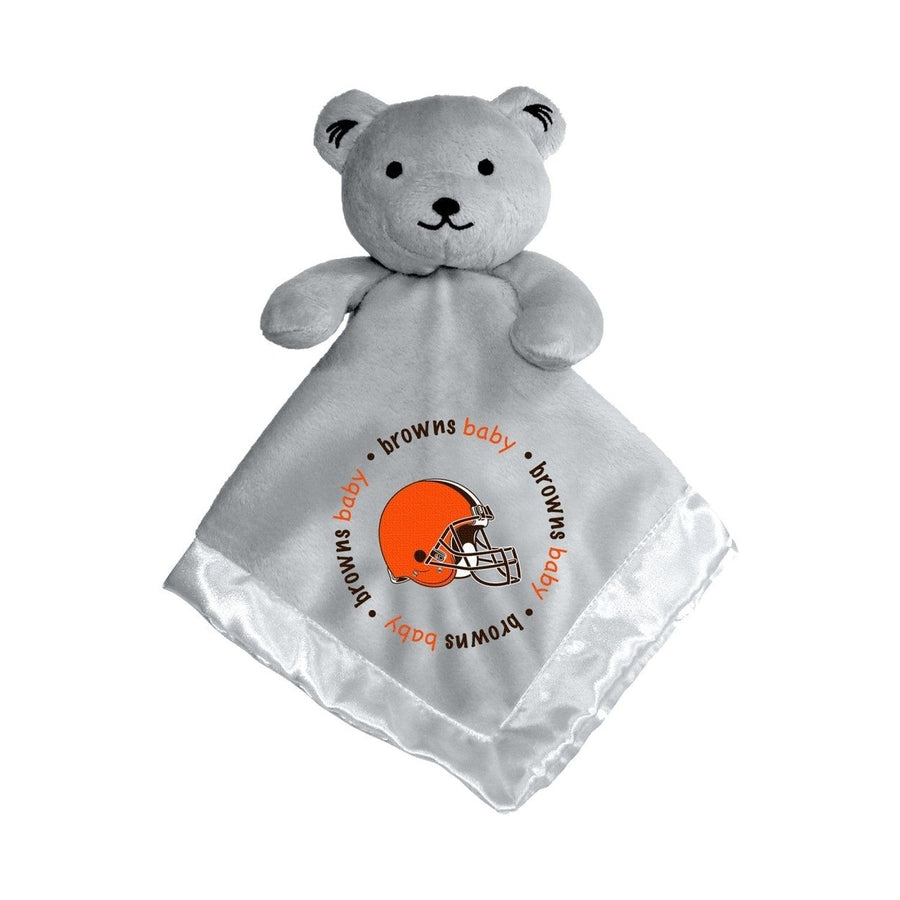 Cleveland Browns Security Bear Gray Soft Plush Comfortable Baby Fan Gift 14x14 Image 1