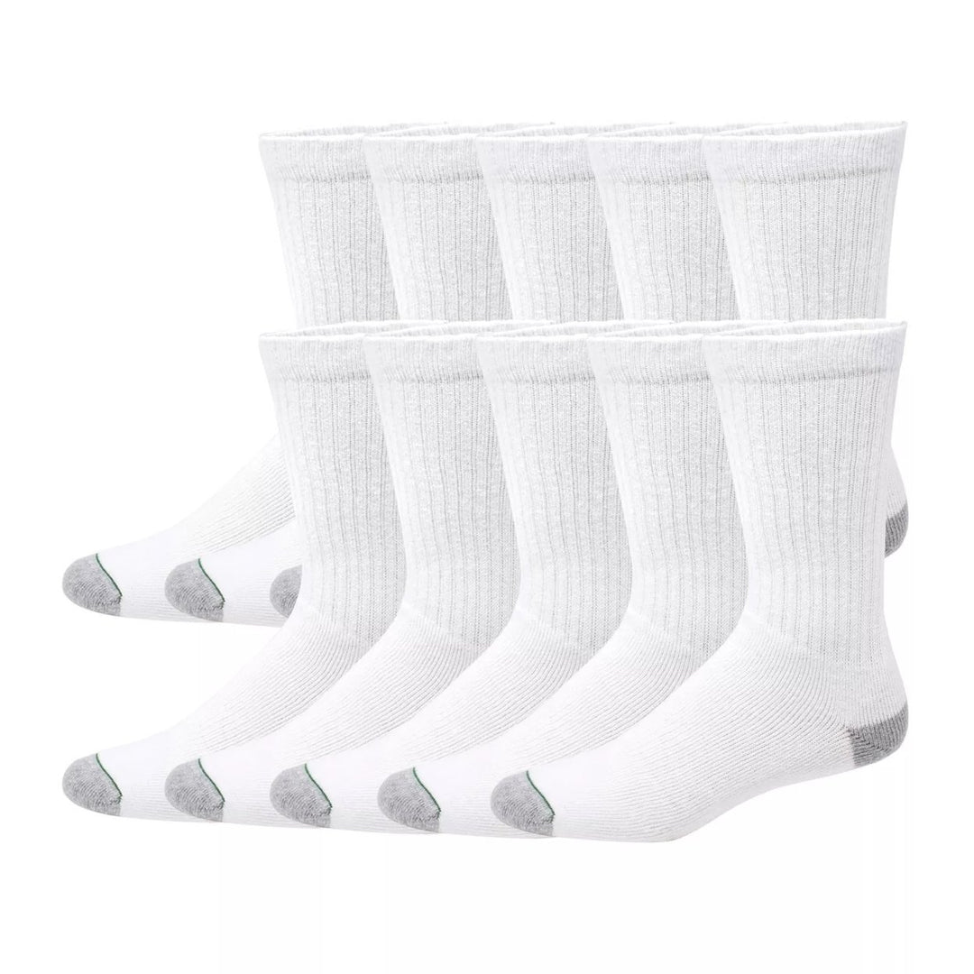 Members Mark Crew Sock 10 Count (White) Image 2