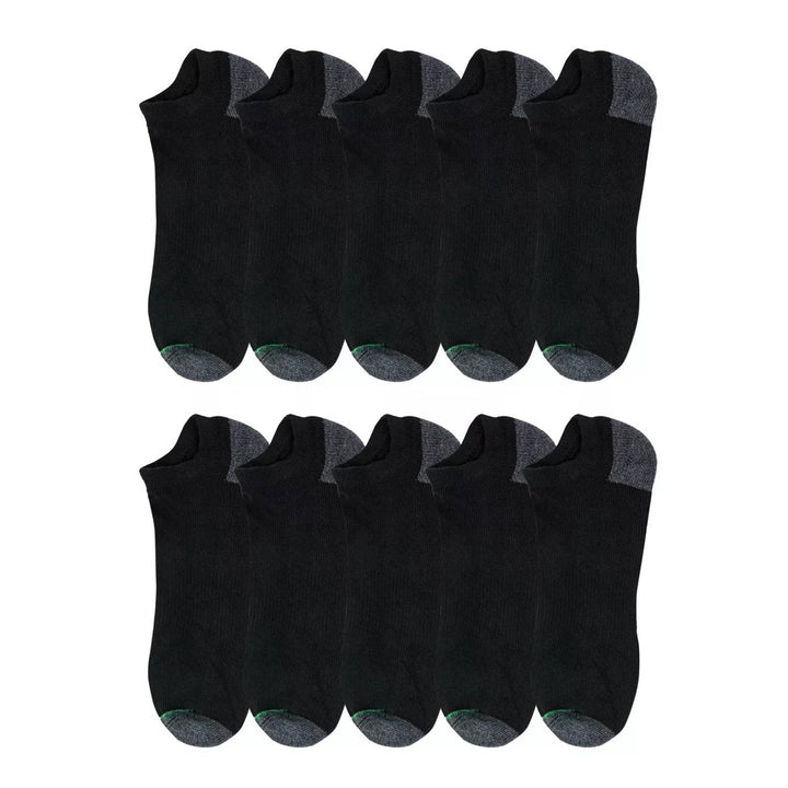 Members Mark No Show Sport Sock 10 Count (Black) Image 2