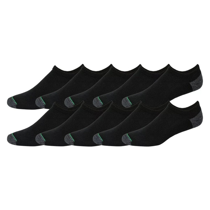 Members Mark No Show Sport Sock 10 Count (Black) Image 3