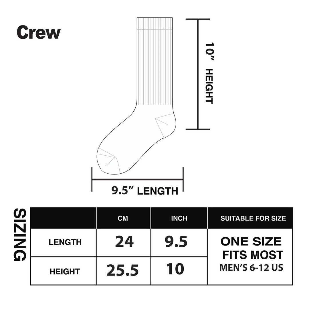 Members Mark Crew Sock 10 Count (White) Image 4