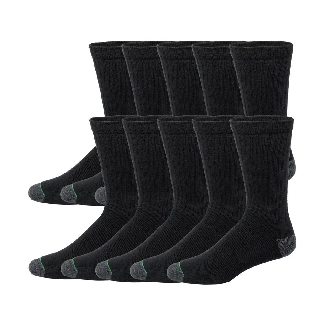 Members Mark Crew Sock 10 Count (Black) Image 2