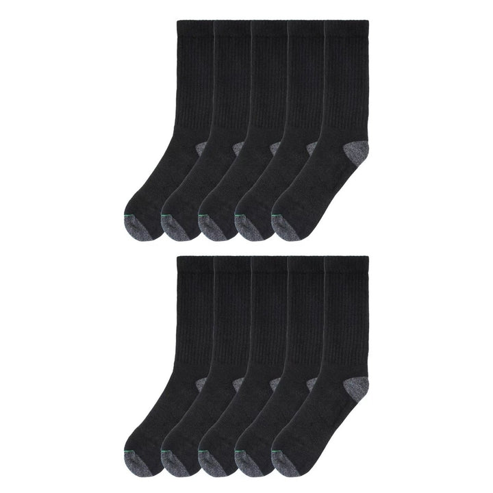 Members Mark Crew Sock 10 Count (Black) Image 3